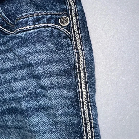 Rock Revival Men's Daegan Straight Jeans Embellished Size 33 READ - Picture 5 of 15